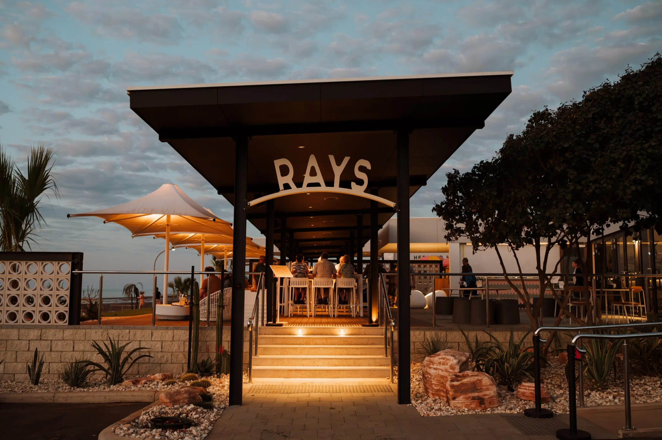 Image of the entrance to Rays Port Hedland at sunset